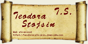 Teodora Stojšin vizit kartica